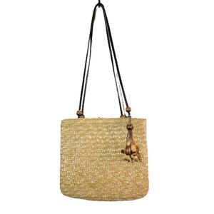 Croft & Barrow Straw Woven Shoulder Bag, Natural & Beige